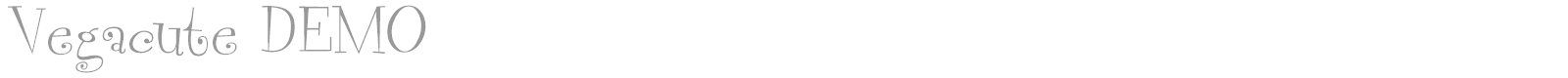 Vegacute font preview